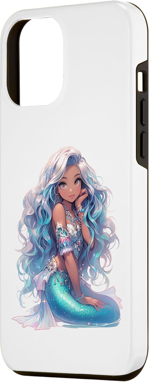 iPhone 14 Pro Max Biracial Sirena Negro Melanina Niña Negro Sirena Cumpleaños