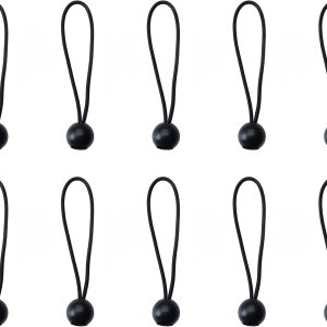 Sowaka 10 cuerdas elásticas de látex de 6 pulgadas, color negro, resistentes, para toldo, para camping, sostenimiento, tiendas de campaña, refugio Sowaka 10 cuerdas elásticas de látex de 6 pulgadas, color negro, resistentes, para toldo, para camping, sostenimiento, tiendas de campaña, refugio