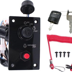 ApplianPar Panel de interruptor de encendido único superior fuera de borda con llave 37100-96J24 37100-96J27 para Suzuki ApplianPar Panel de interruptor de encendido único superior fuera de borda con llave 37100-96J24 37100-96J27 para Suzuki