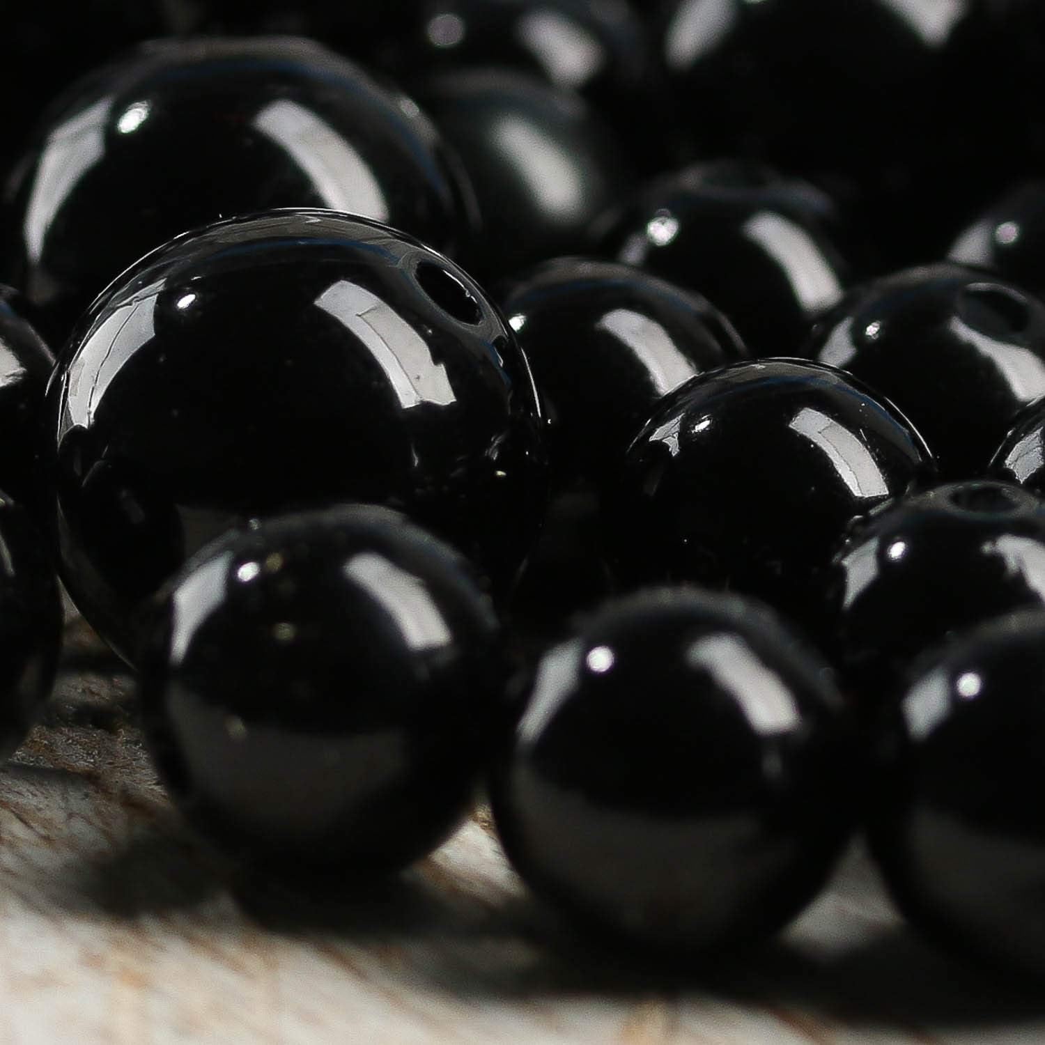 Cuentas de perlas sintéticas negras de varios tamaños para elegantes rellenos de jarrón o dispersión de mesa, cuentas decorativas únicas para bodas,