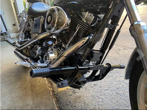WOWTK Highway Peg Crash Bar Protector de motor para Harley Dyna Street Bob FXDBI Fat Bob FXDF Low Rider FXDLI Wide Glide FXDWGI 2006-2017 Modelos