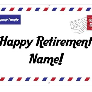 Decoraciones de jubilación pancarta de jubilación postal personalizada, pancarta de vinilo impermeable (carta posterior a la jubilación, 3 pies por Decoraciones de jubilación pancarta de jubilación postal personalizada, pancarta de vinilo impermeable (carta posterior a la jubilación, 3 pies por