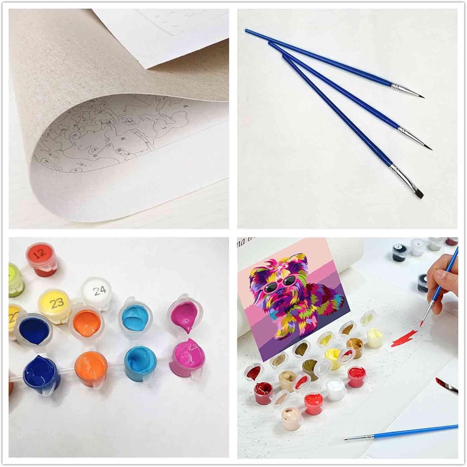 SYNHOK Pintura por números para adultos y niños principiantes, kit de pintura acrílica para decoración de habitación, regalo ideal de 16 x 20