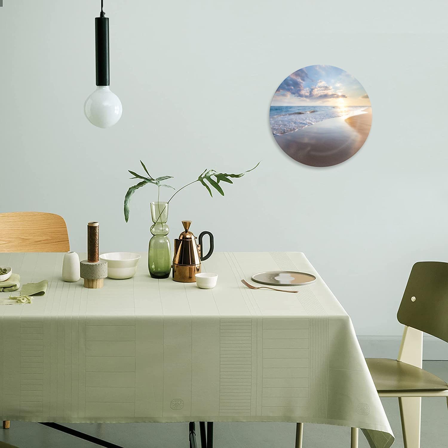 EPONGEKIT Platos decorativos para exhibición de 10 pulgadas, hermoso adorno de cerámica con soporte de exhibición y gancho para decoración de pared,