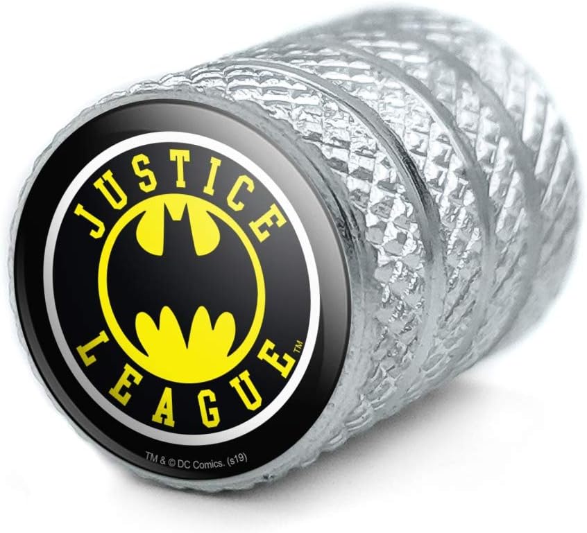 Tapones de válvula de aluminio con logotipo atlético de Batman de la Liga de la Justicia