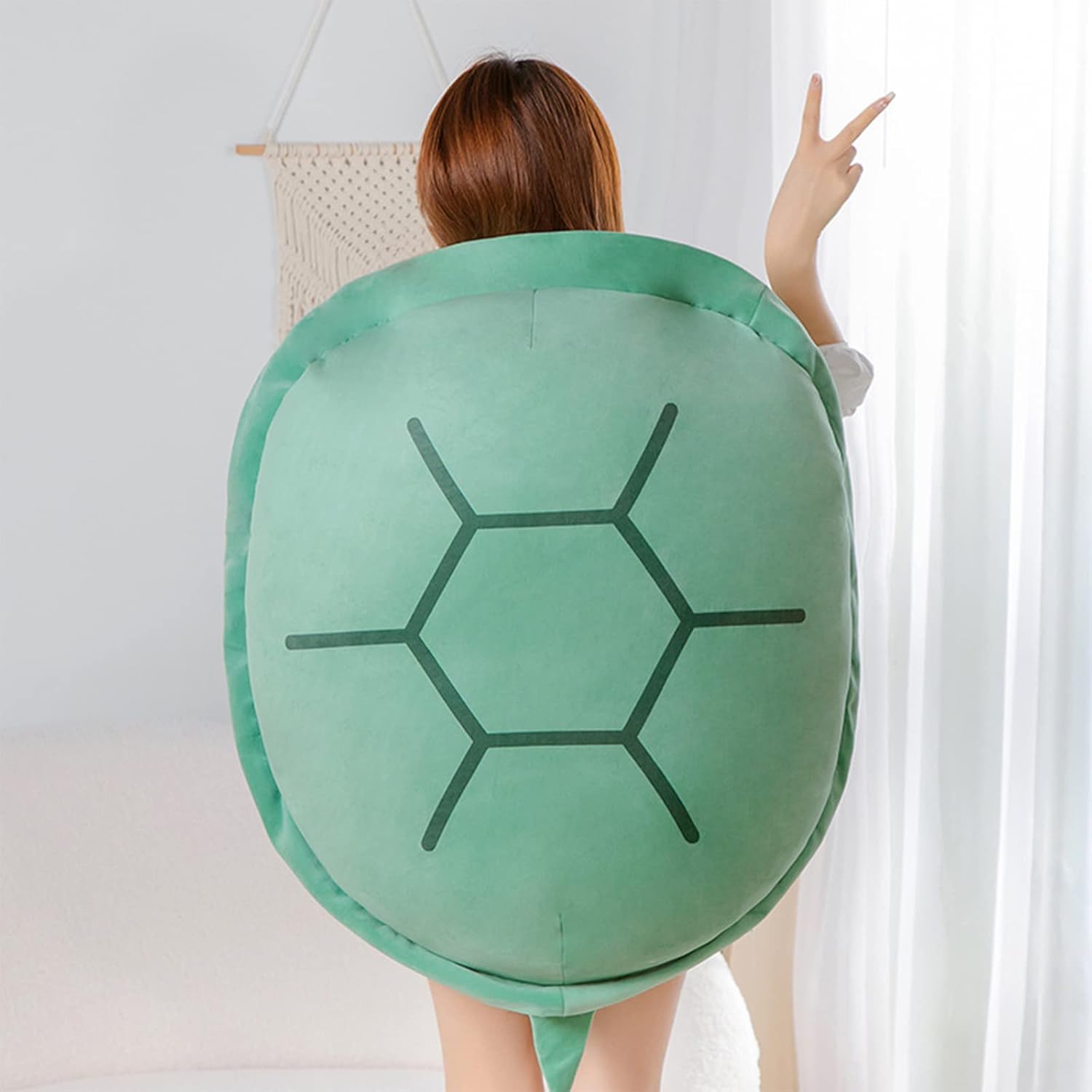 Almohada de concha de tortuga portátil, disfraz de animal de peluche, divertido juguete de vestir, divertido juguete de cosas para llevar, regalos