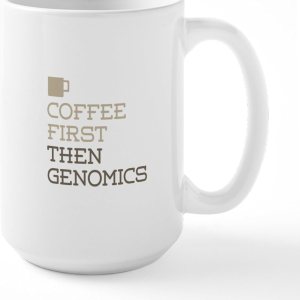 CafePress Coffee Then Genomics – Taza de café de cerámica, taza de té, 15 onzas CafePress Coffee Then Genomics – Taza de café de cerámica, taza de té, 15 onzas