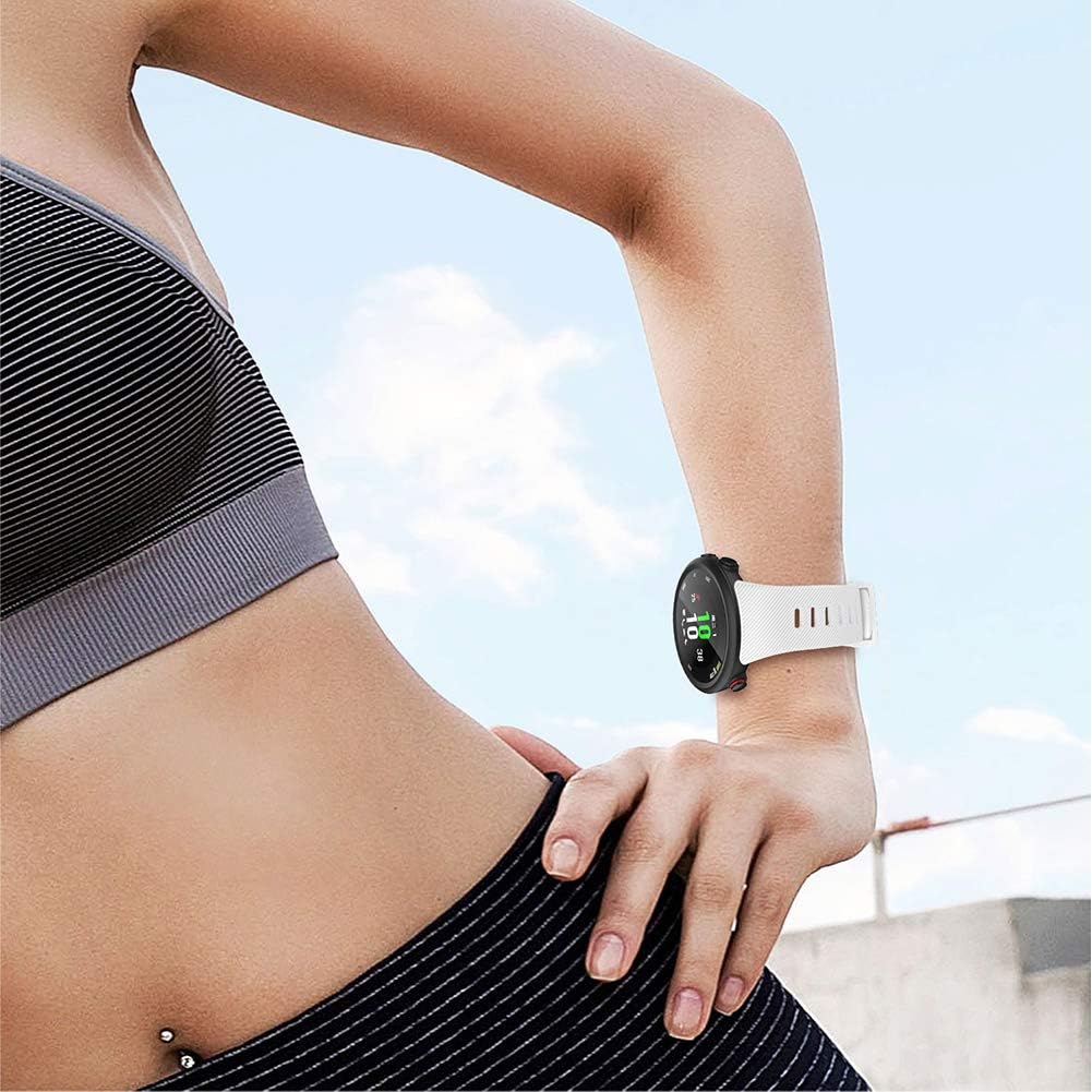 Watbro Compatible con Garmin Forerunner 45, correa de repuesto deportiva de silicona suave, pulsera de fitness para Garmin Forerunner 45 Smartwatch