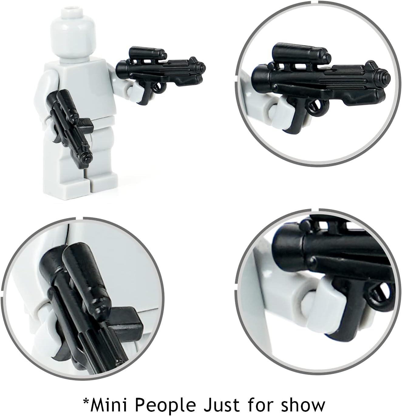 -MOC Space Wars F11-D y Long DC-15 Clone Trooper Blaster Armas de Accesorios Diseñadas para Manos Minifigs (100 piezas)