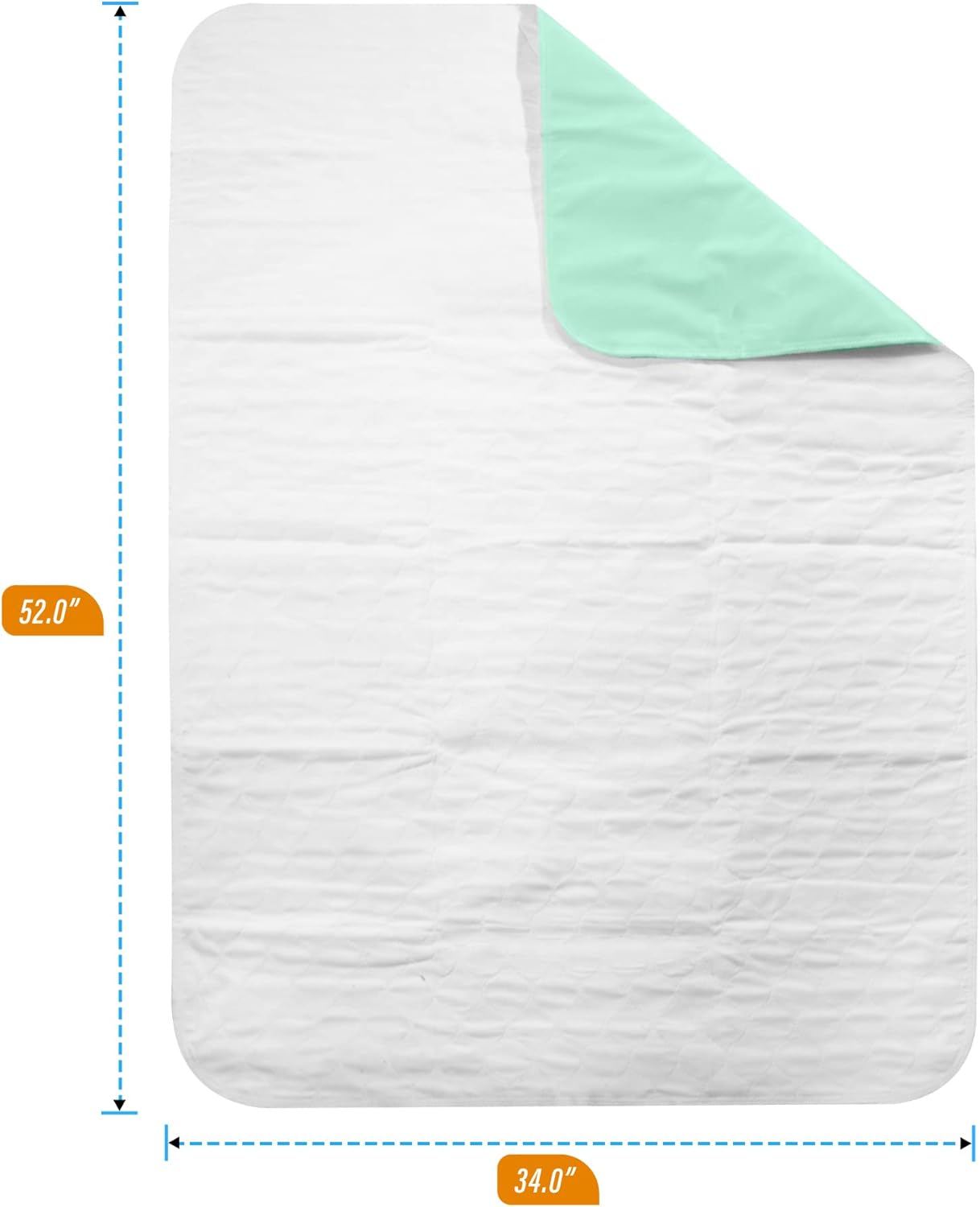 Almohadillas para incontinencia para adultos, personas mayores, niños o mascotas, reutilizables, lavables, resistentes, absorbentes, protección a