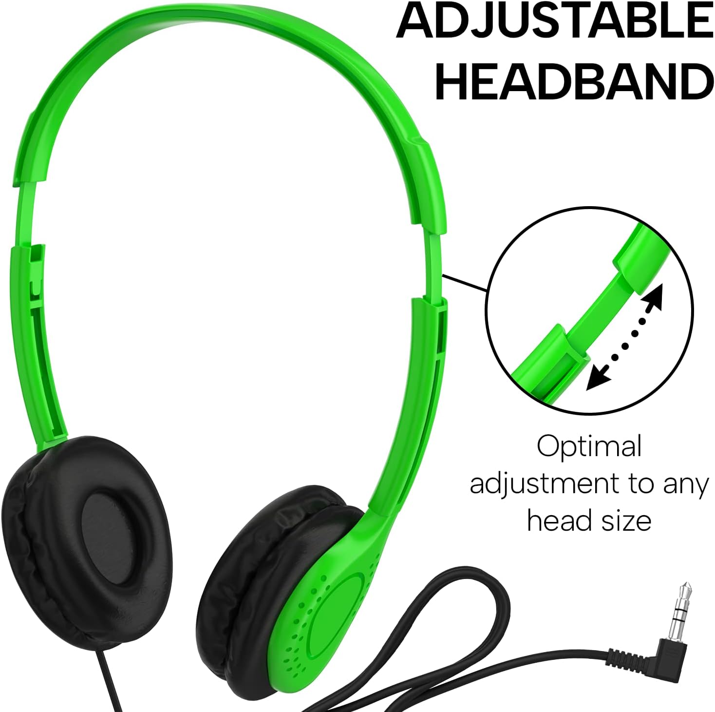 Maeline Auriculares a granel con micrófono, auriculares estéreo con micrófono y cojines de piel sintética para niños aprendizaje en línea, aula,