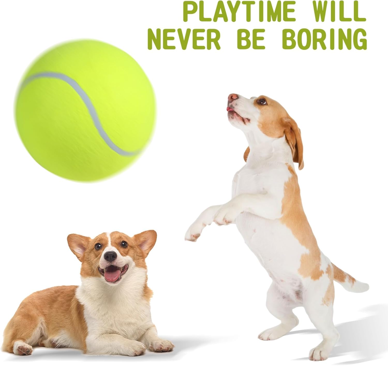 susu & wuwu Pelota de tenis gigante para perros, pelota de tenis grande amarilla para perro, regalo de cumpleaños, pelotas de juguete para mascotas