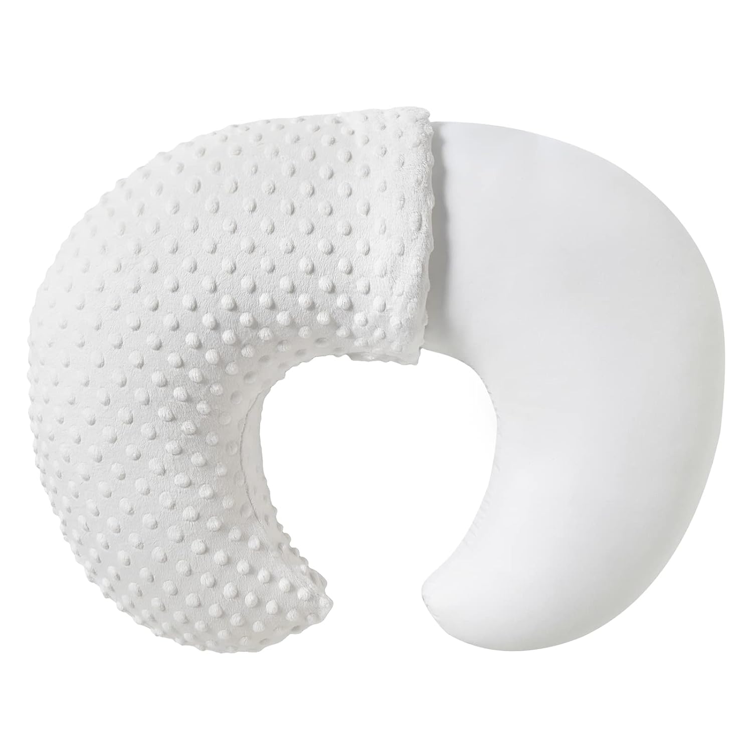 Funda de almohada de lactancia para lactancia materna Fundas de almohada Minky Dot Cover (blanco)