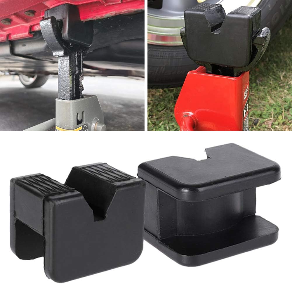 Paquete de 2 adaptadores de goma para soporte de gato, protector de soldadura de riel ranurado de goma universal