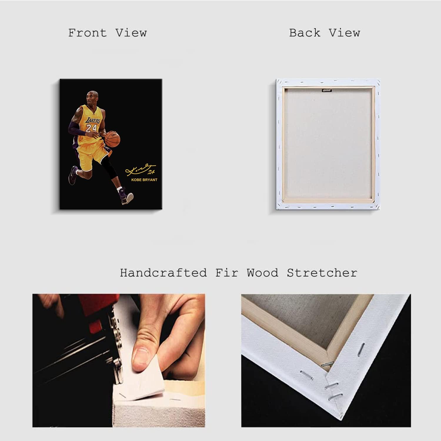 Kas Home Póster inspirador de Kobe Bryant, arte inspirador para pared, con citas inspiradoras, decoración colgante motivacional, jugador de
