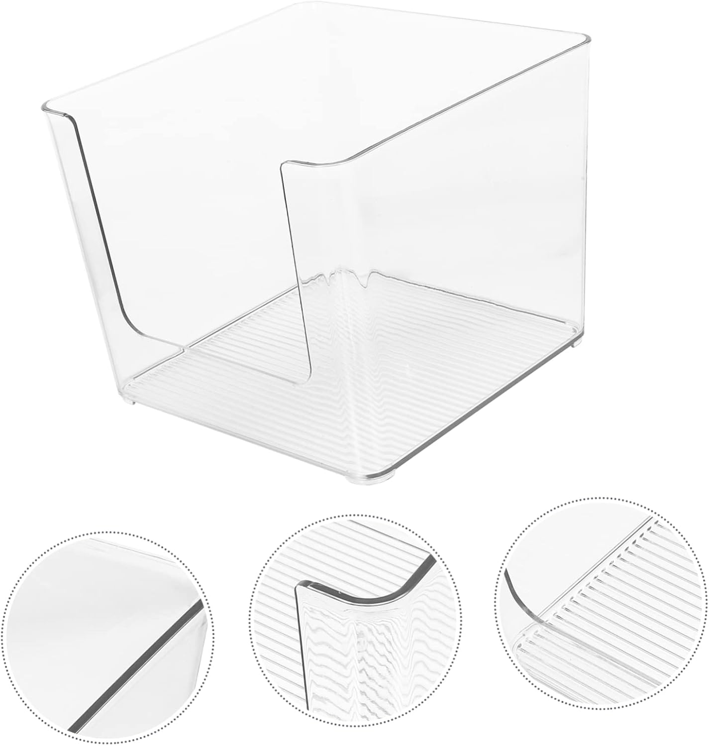 1pc caja de almacenamiento de plástico escalable oficina comestibles