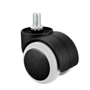 uxcell Ruedas para silla de oficina, ruedas dobles de poliuretano de 2 pulgadas, M10x14mm, vástago roscado, ruedas giratorias, color blanco, 5 uxcell Ruedas para silla de oficina, ruedas dobles de poliuretano de 2 pulgadas, M10x14mm, vástago roscado, ruedas giratorias, color blanco, 5