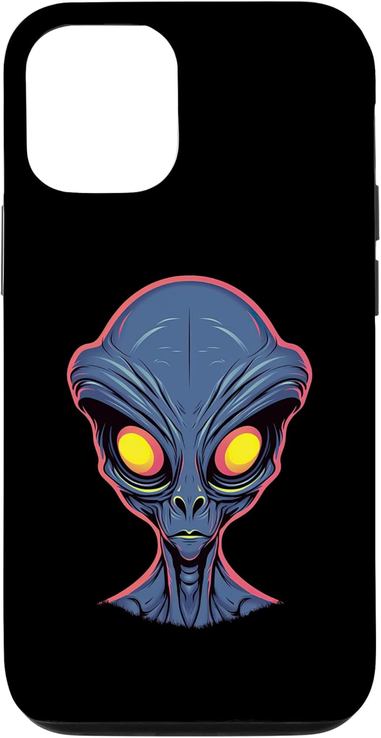 iPhone 1212 Pro Alien Face UFO Alien Head Funny Alien Sci-fi lovers Case