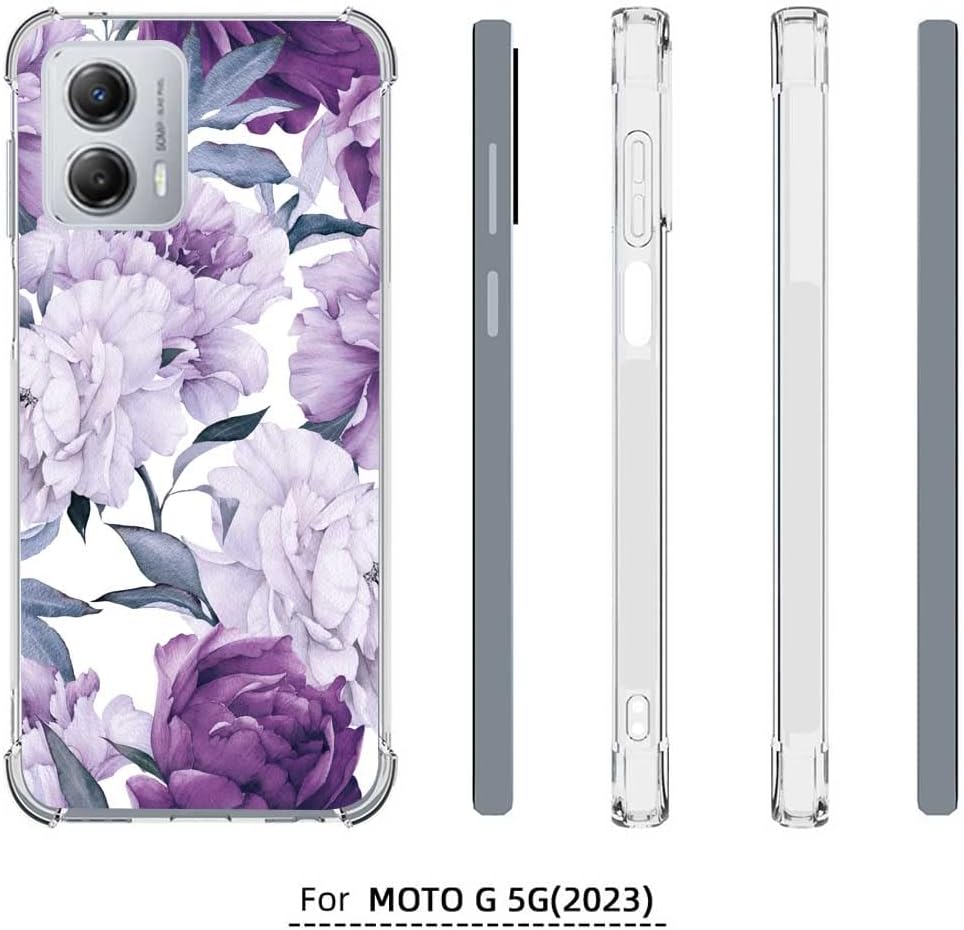 Funda para Moto G 5G 2023 (no para Moto G 5G 2022), TPU delgada y flexible para niñas y mujeres, bolsa de aire, amortiguador, goma suave, silicona