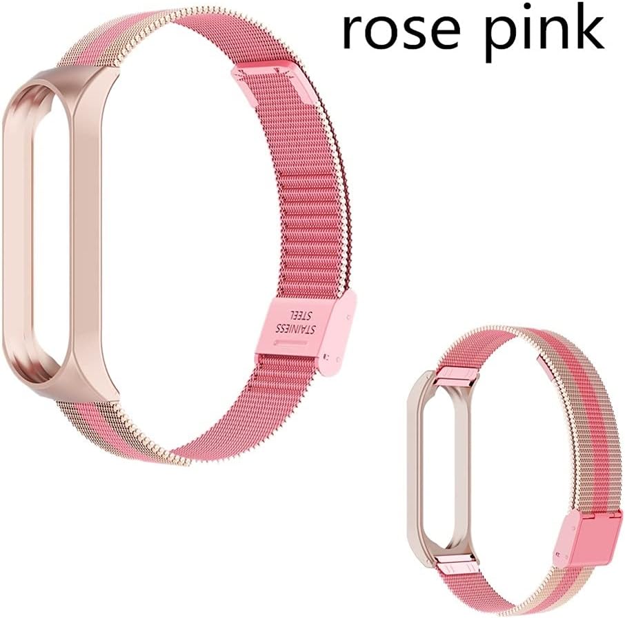 Pulsera de correa de metal para MiBand 5 Mi Band 4 Mi Band 3 Pulsera sin tornillos Mi Band Banda de muñeca Smart Band 5 4 Correa (color  4, tamaño