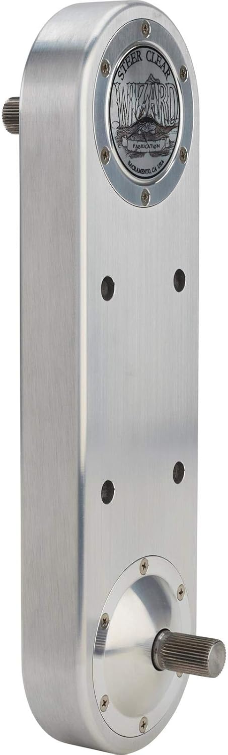Caja de dirección transparente de 12 pulgadas Offset Steer Drop-Brushed-34-36 Spline