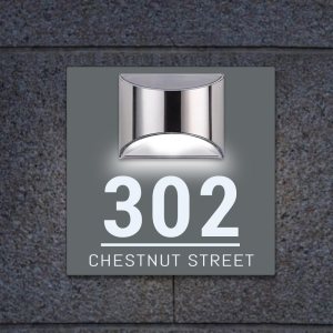Placa de puerta moderna solar personalizada, placa de dirección iluminada con placa LED personalizada, letrero acrílico iluminado LED, regalo de Placa de puerta moderna solar personalizada, placa de dirección iluminada con placa LED personalizada, letrero acrílico iluminado LED, regalo de