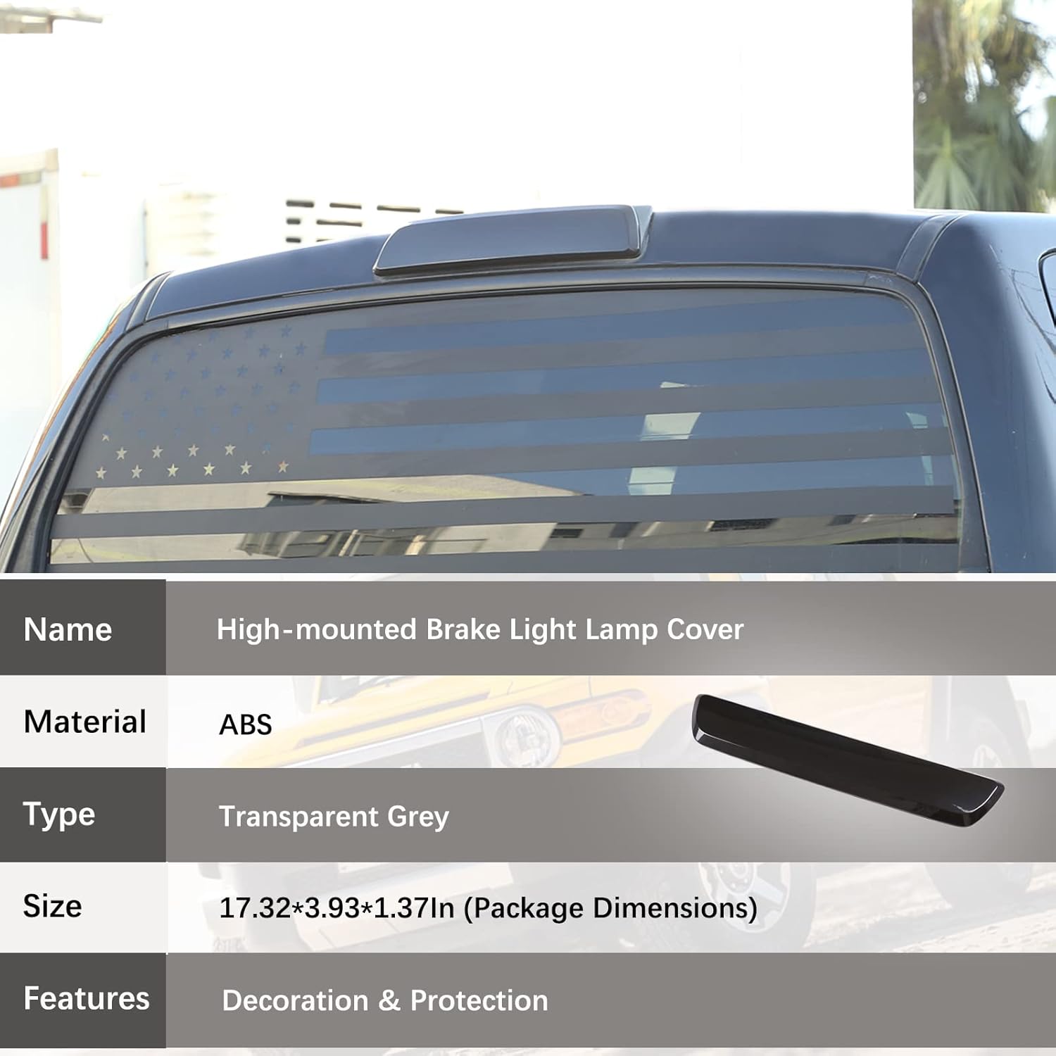 Cubierta de lámpara de freno de montaje alto para automóvil, compatible con Toyota Tundra 2007-2021 para luz de freno de montaje alto, cubierta de