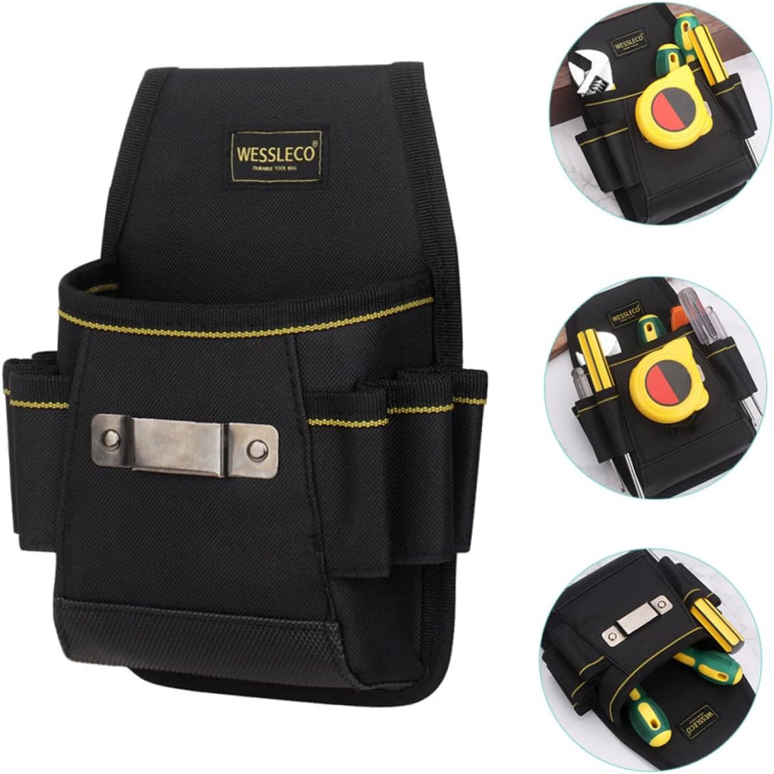 Housoutil Soporte de cinta métrica, bolsa de herramientas para la cintura, bolsa de herramientas de lona, bolsa de herramientas de fontanero,