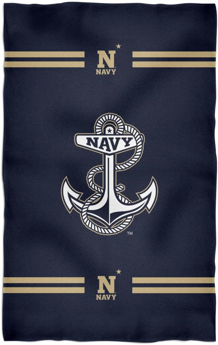 Vive La Fete Toallas de baño 100% poliéster, de la Academia Naval Naval de los Estados Unidos, de alta calidad, 31 x 51 pulgadas, toallas para spa y