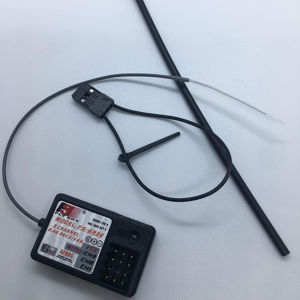 Flysky FS-GR3E AFHDS 2.4G – Receptor de 3 canales con seguro de fallos para FS-GT2 FS-GT2B FS-GT3B FS-GT3C FZ-IT4S RC – Camión barco (2PCS-FS-GR3E)