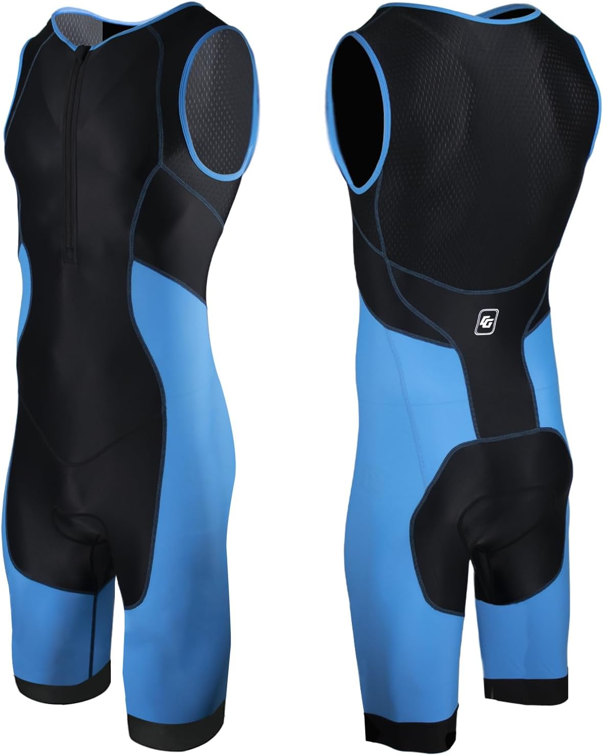 Trajes de triatlón para hombre, de una sola pieza, sin mangas, traje húmedo para correr, ciclismo, natación