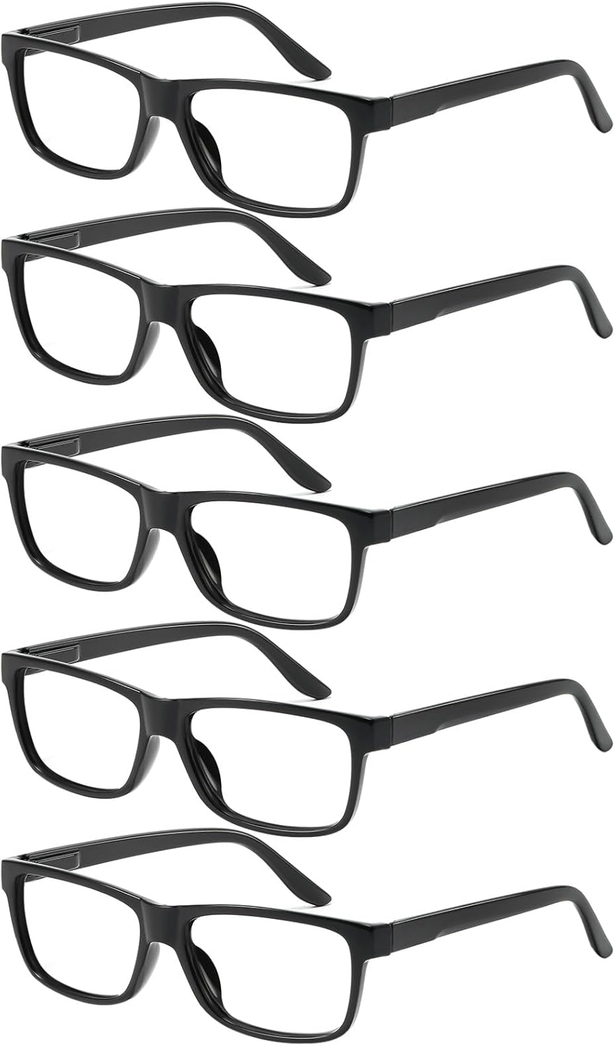 Gafas de lectura para hombres y mujeres, paquete de 5 unidades con filtro UV con bloqueo de luz azul, para lectores de computadora, anteojos
