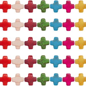 SUNNYCLUE 1 caja de 250 cuentas cruzadas pequeñas y coloridas dijes de cruz a granel de Pascua sintética turquesa piedra cruz cuentas pequeñas SUNNYCLUE 1 caja de 250 cuentas cruzadas pequeñas y coloridas dijes de cruz a granel de Pascua sintética turquesa piedra cruz cuentas pequeñas