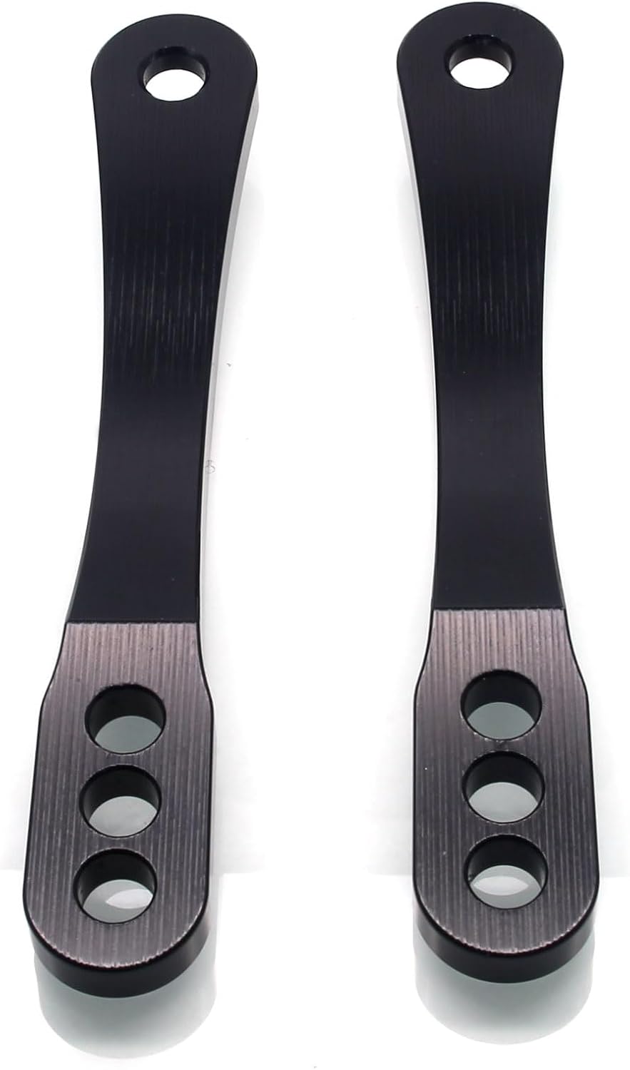 MZS Eslabones de bajada de motocicleta, kit de suspensión trasera de eslabones de caída, accesorios ajustables, color negro, compatible con ZX14