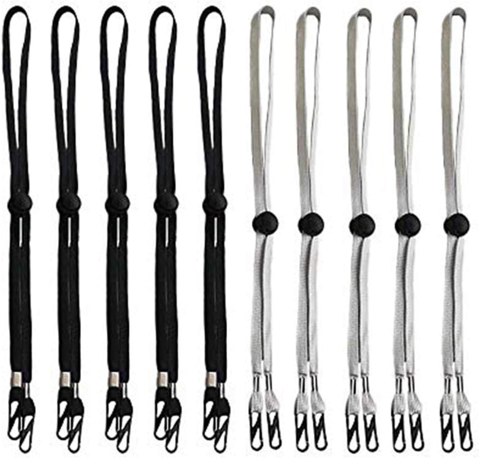 10 piezas de cordón de barbilla para sombrero negro y gris con cierre de cordón ajustable, unisex, extraíble, correa de barbilla con bloqueo de