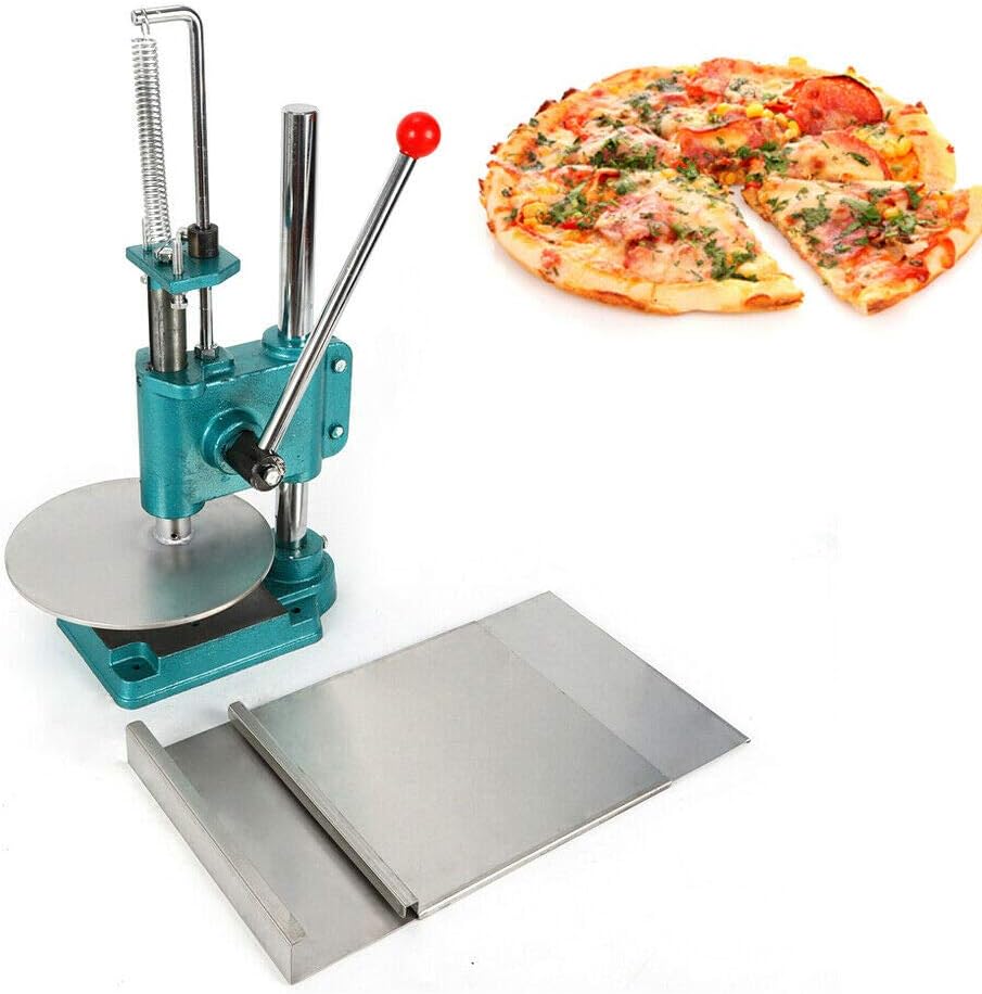 Prensa de masa para pizza, prensa de pastelería de pizza de 9.5 pulgadas, prensa de pizza casera de acero inoxidable de 9.449 in con disco de 0.2