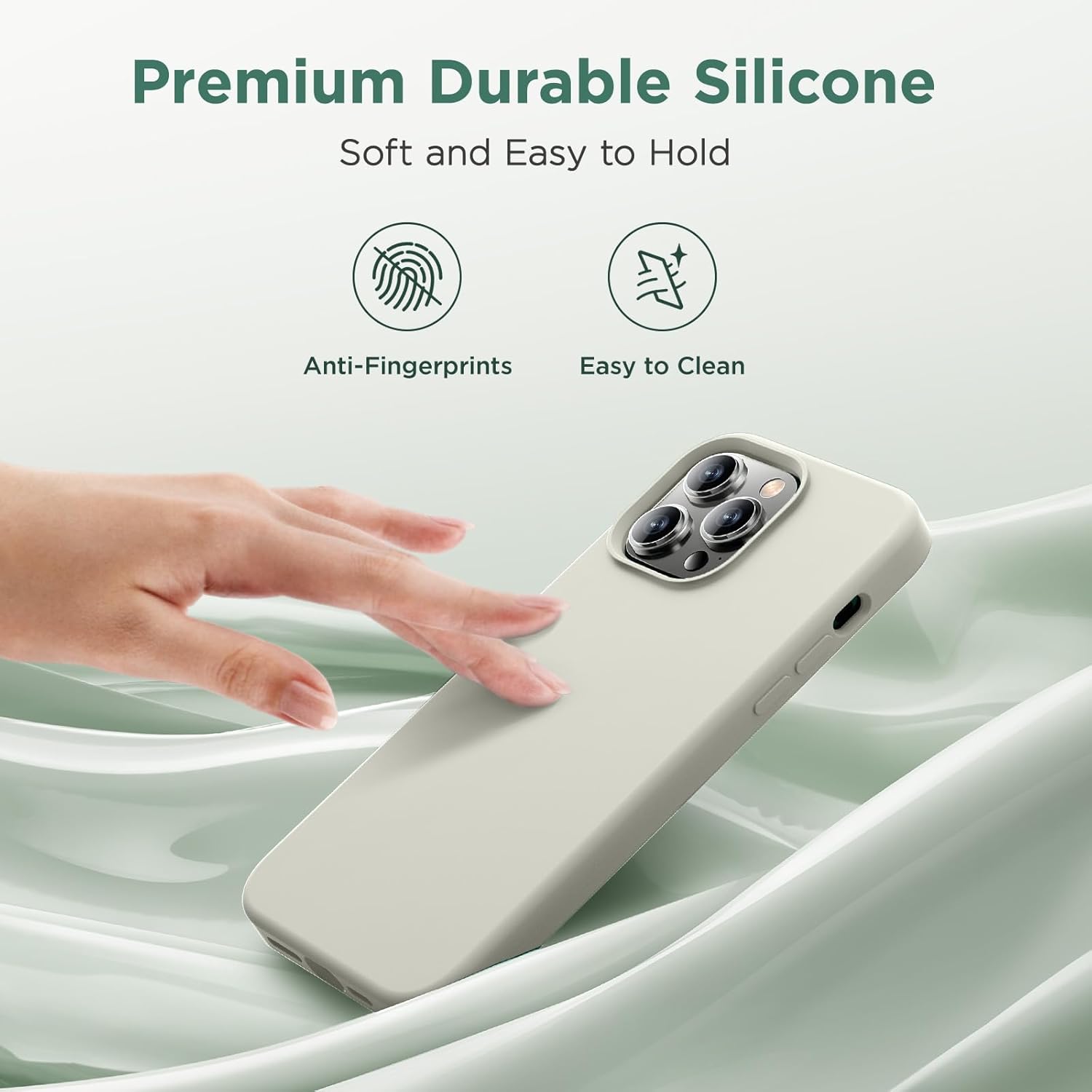 Cordking Funda para iPhone 14 Pro Max, silicona líquida de alta calidad a prueba de golpes para iPhone 14 ProMax con forro de microfibra suave
