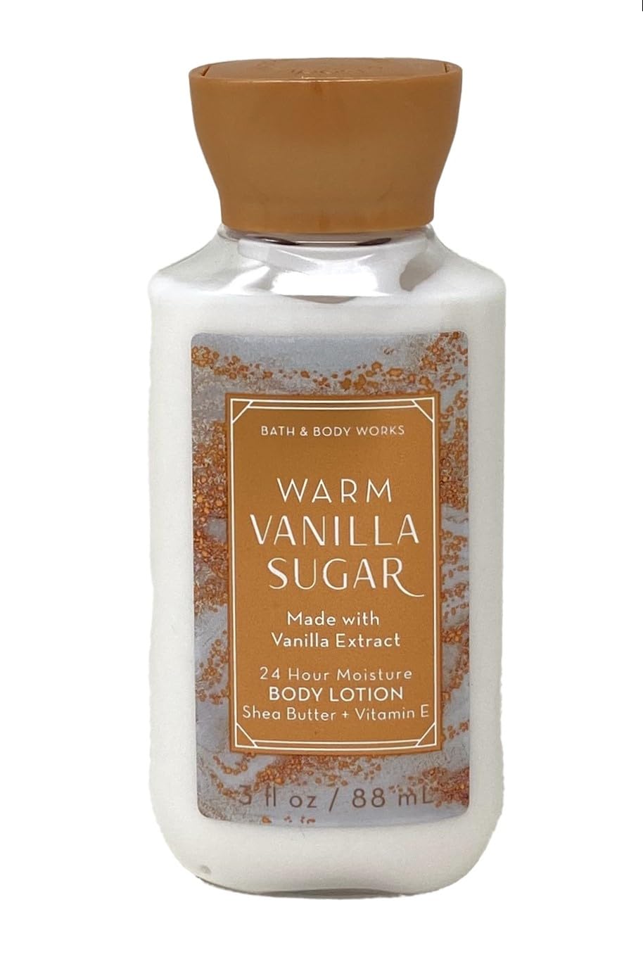 Bath & Body Works Loción corporal de azúcar de vainilla cálida de 3 piezas, tamaño de viaje.