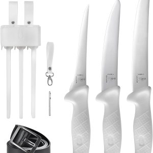 Juego de cuchillos de hueso enfundados multiusos, cuchillo de minería, hoja curvadasemiflexible de 6 pulgadas (3PC 4+5+6) Juego de cuchillos de hueso enfundados multiusos, cuchillo de minería, hoja curvadasemiflexible de 6 pulgadas (3PC 4+5+6)