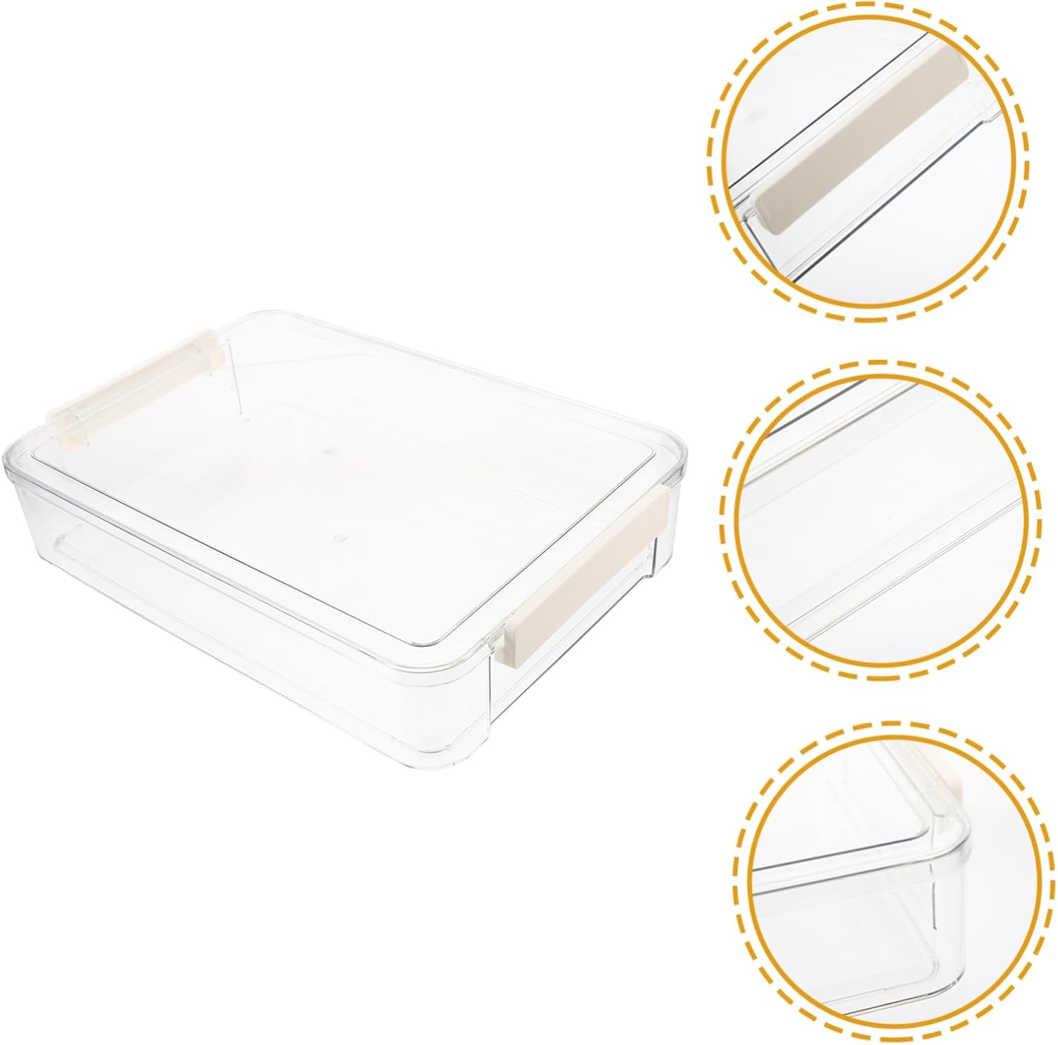 MAGICLULU Caja de plástico Contenedores de almacenamiento de fotos Contenedores de documentos para organizar documentos, organizador de documentos,