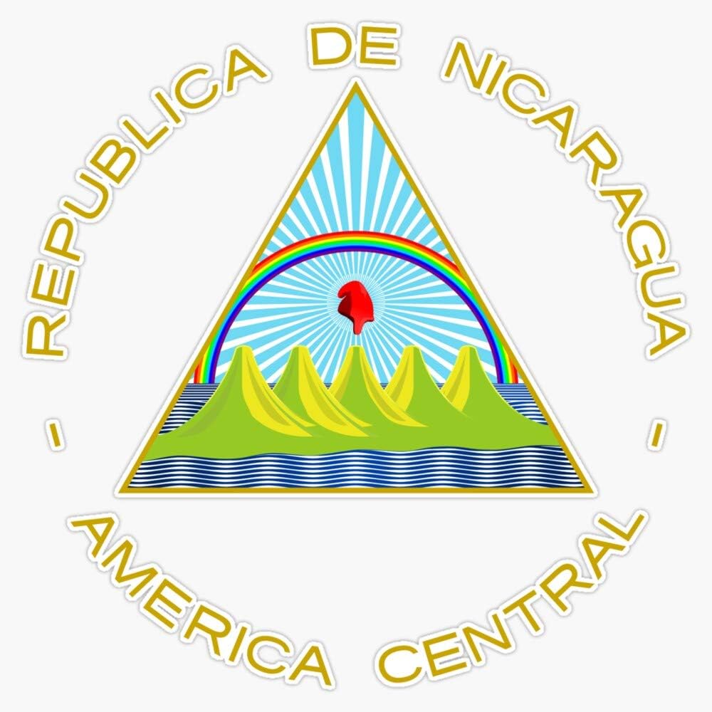 Nicaragua – Adhesivo de vinilo para parachoques (5 pulgadas)