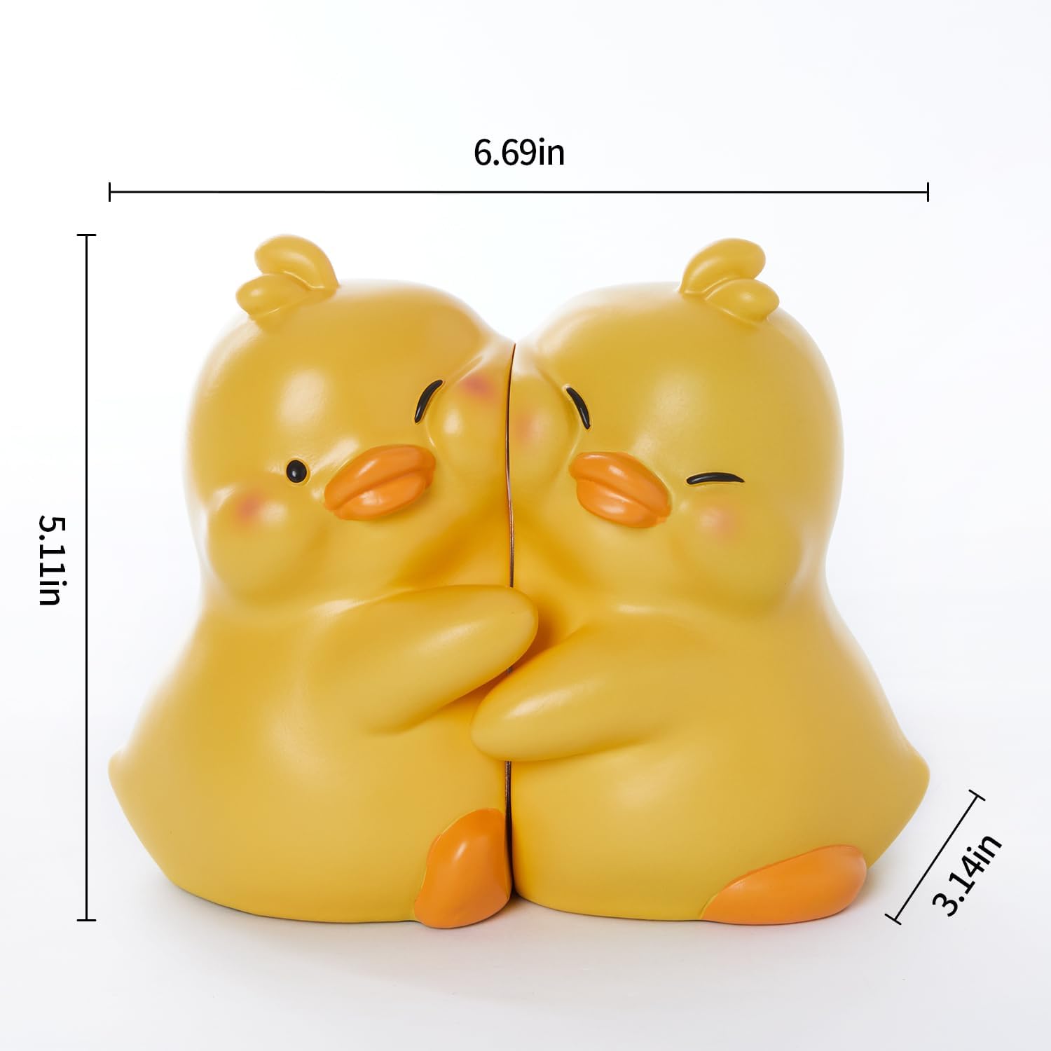 Adorables sujetalibros decorativos para niños, soportes únicos para libros de pato, decoración para escritorio de oficina en casa
