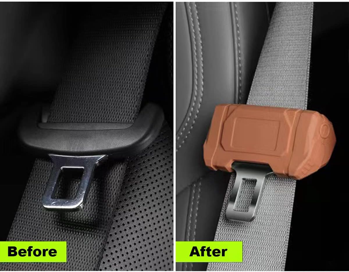 Funda universal para clips para cinturón de seguridad de automóvil, protector de hebilla de cinturón de seguridad para automóvil, protector de