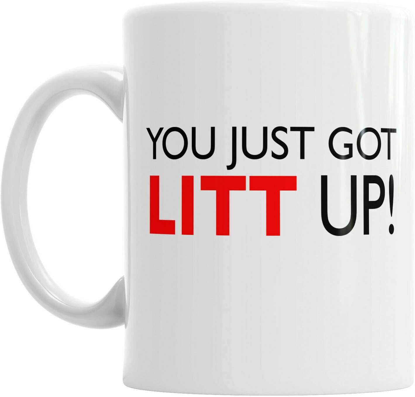 ND You Just Got Litt Up – Taza blanca de 11 onzas, regalo de cumpleaños para oficina