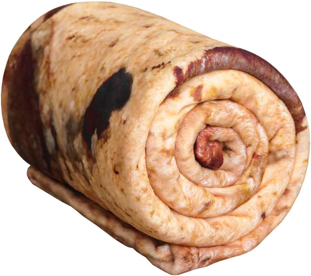 Vessia Manta gigante de galletas, manta de comida divertida realista para adultos y niños, manta gigante de galletas de chocolate suave de 300 GSM