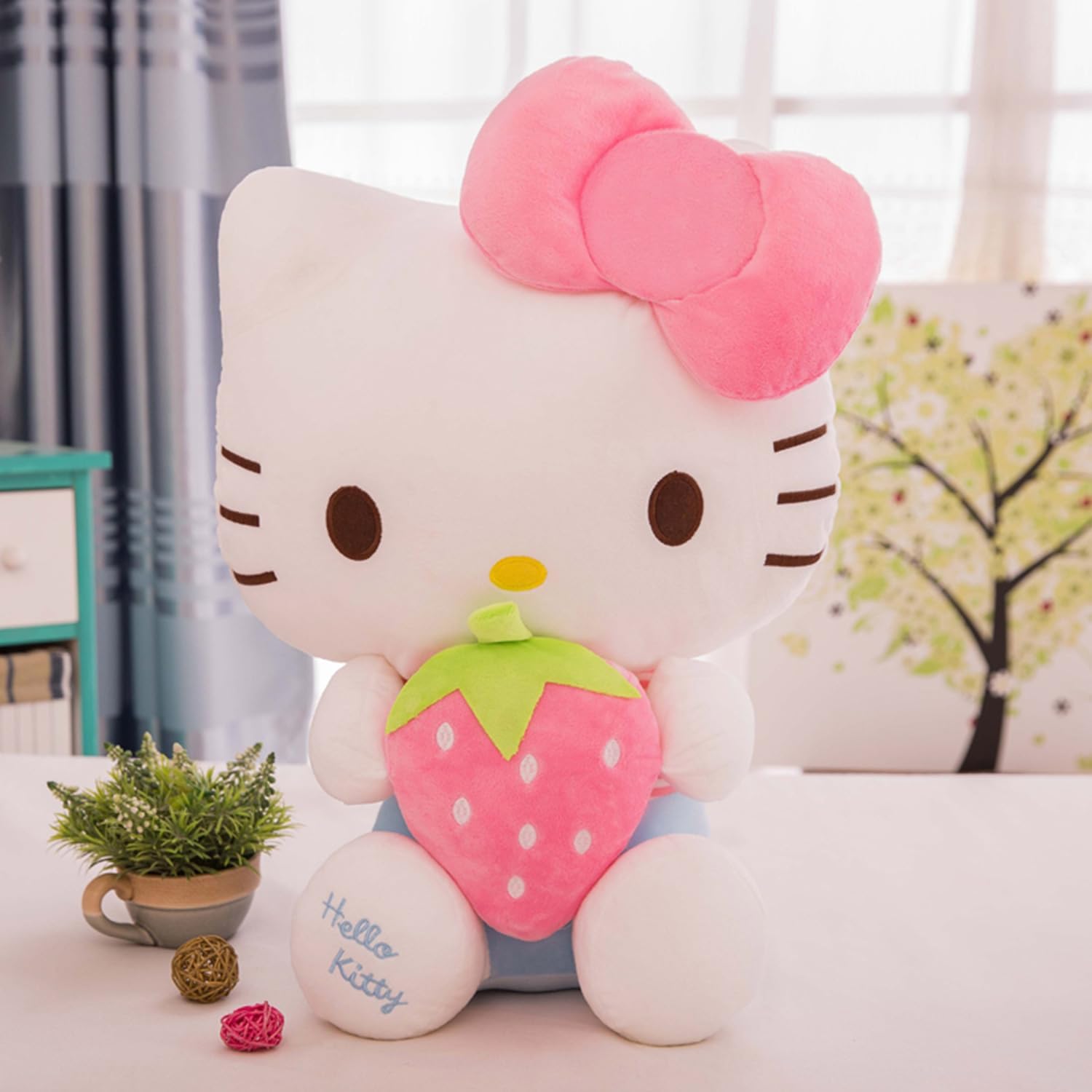 Juguetes de peluche de gatito, figura de almohada de dibujos animados de 15.7 pulgadas, gran regalo para Navidad, Pascua, fiesta de cumpleaños, Año