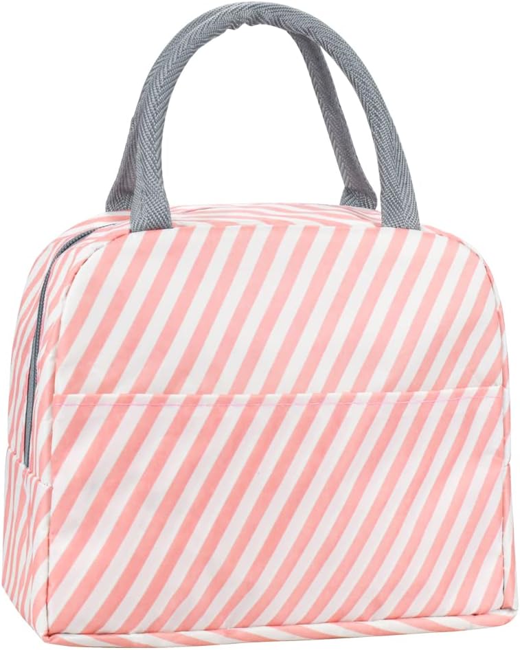 Lonchera aislada para mujer, lonchera pequeña para mujer, bolsa de mano congelable, lonchera impermeable para adultos, para oficina, picnic, playa,