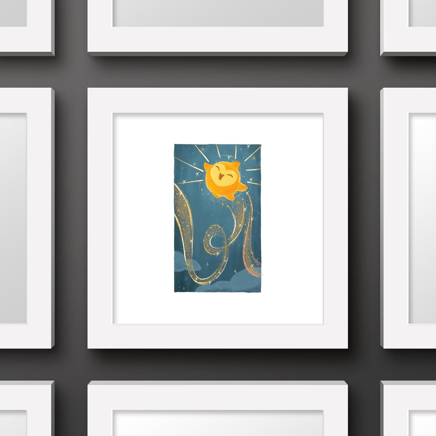 Trends International Gallery Pops Disney Wish – Wish Come True Panel #5 – Póster de pared, 12.00 x 12.00 pulgadas, versión de marco blanco