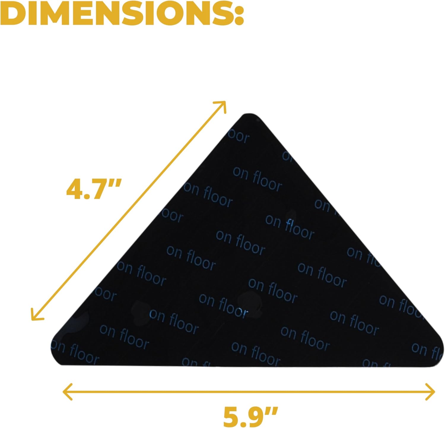 Dawhud Direct Agarre triangular para alfombra, 5.9 pulgadas de largo x 4.7 pulgadas de ancho, lavable, antideslizante, colocación segura, ideal para