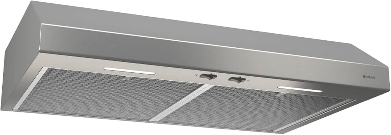 Broan-NuTone BCSEK136SS Energy Star Certified Glacier Series Campana extractora, 36 pulgadas, acero inoxidable
